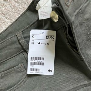 Brand new, H&M, size 4. Dark olive green